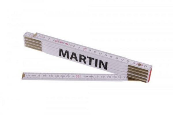 Meter 2 m drevený skladací biely MARTIN 13406 | AGmajster.sk