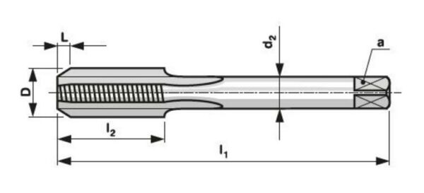 Závitník sadový ručný DIN352 223010 HSS 2N MF M14x1
