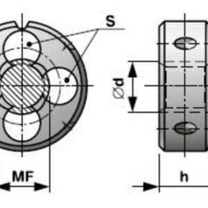 Závitová kruhová čeľusť DIN EN 22 568 6g STANDARD HSS MF M36x2 | AGmajster.sk