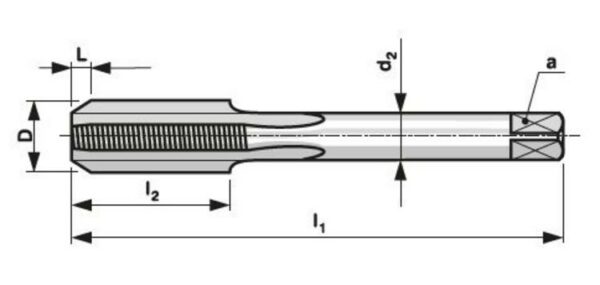 Závitník sadový ručný DIN2181 HSS 2N MF M36x1