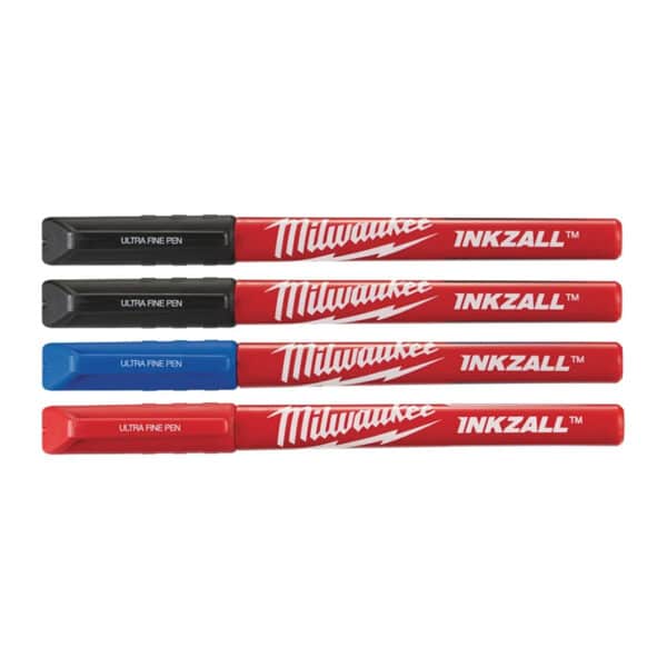 Milwaukee Značkovač - popisovač INKZALL™ extra jemný hrot - farebné 4ks | AGmajster.sk