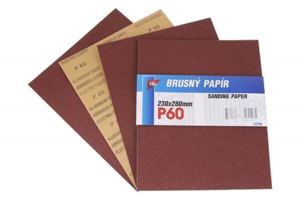 Papier brúsny 230 x 280 mm P60 10 ks 21716 | AGmajster.sk